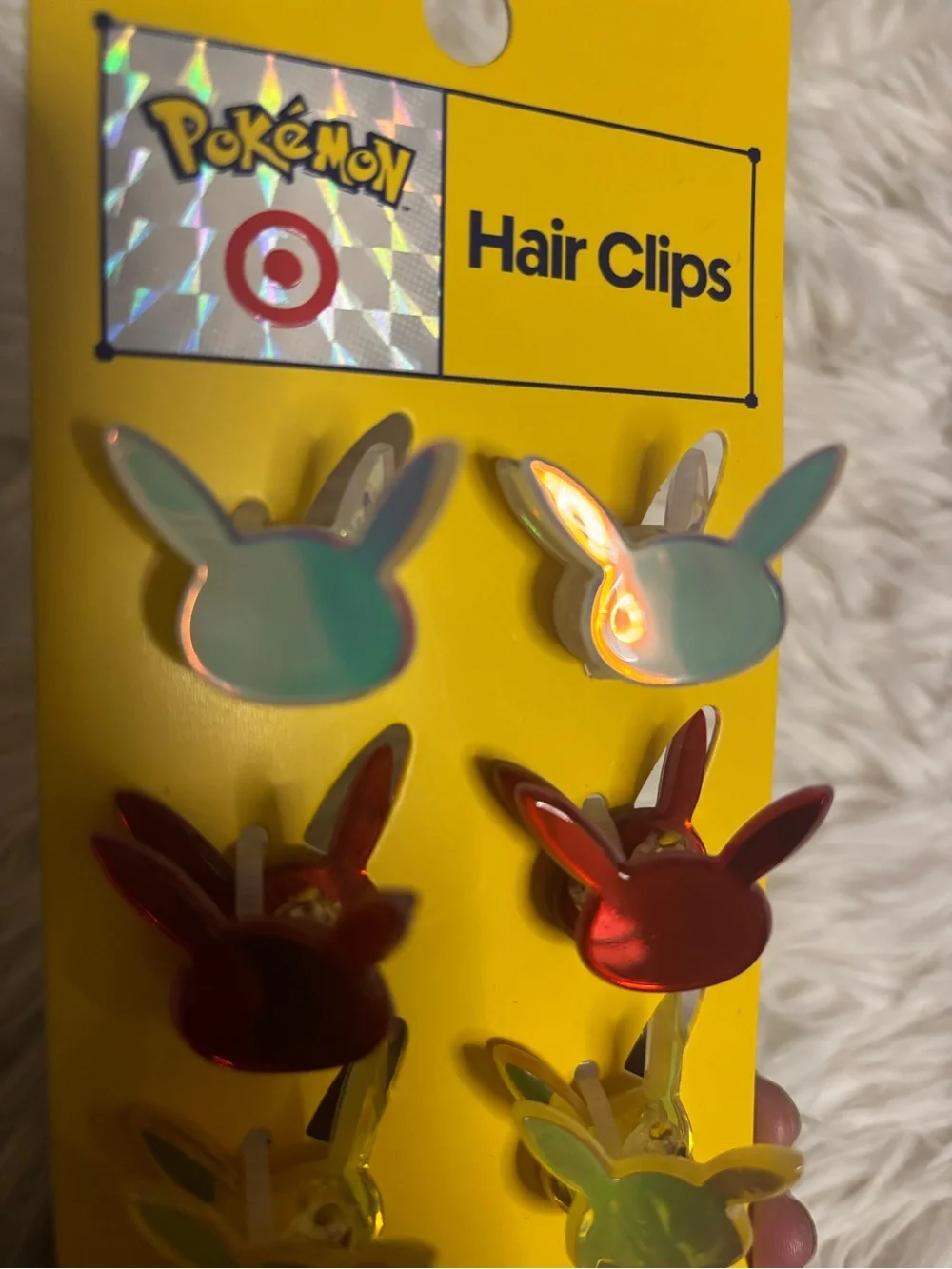 Kids Iridescent Pikachu Hair Clips - Multi Color